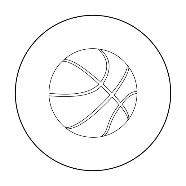 Icône de basket-ball contour. Icône sport unique de la grande forme physique, sain, plan d'entraînement . — Image vectorielle