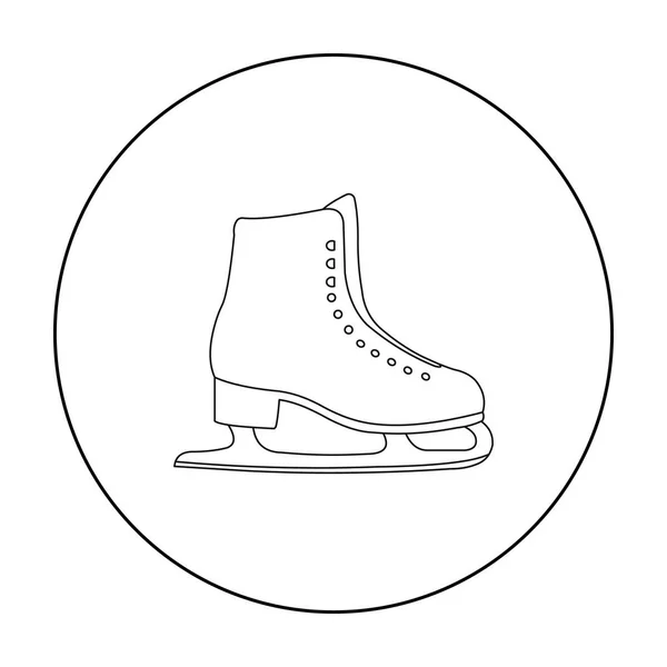 스케이트 아이콘 개요입니다. 큰 피트 니스, 건강, 운동 개요에서 단일 스포츠 아이콘. — 스톡 벡터