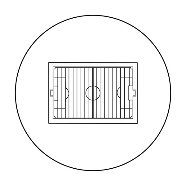 Esquema del icono del estadio. Icono de deporte único de la gran condición física, saludable, esquema de entrenamiento . — Vector de stock