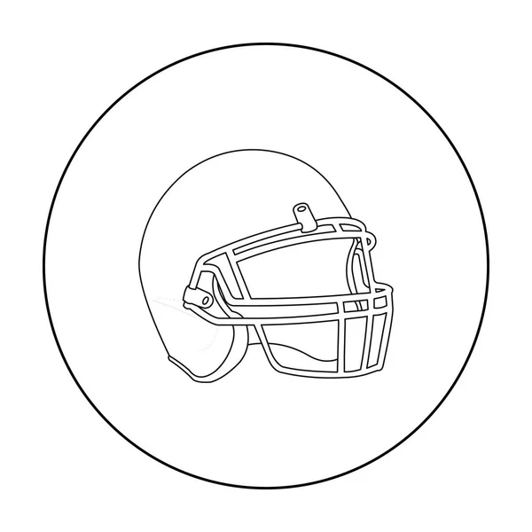 Kontur des Helmsymbols. einzelne Sport-Ikone aus der großen Fitness, gesund, Workout-Umriss. — Stockvektor
