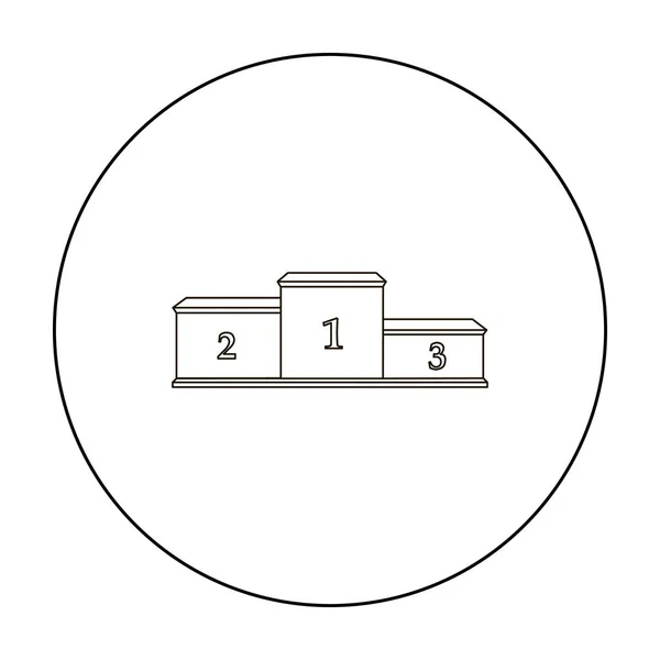 Voetstuk pictogram overzicht. Enkele sport icoon uit het grote fitness, gezond, training overzicht. — Stockvector