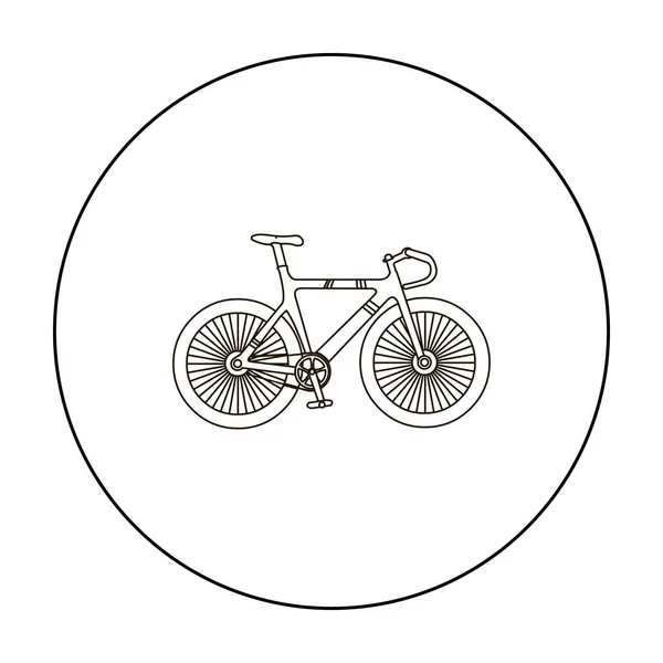 자전거 아이콘 개요입니다. 큰 피트 니스, 건강, 운동 개요에서 단일 스포츠 아이콘. — 스톡 벡터