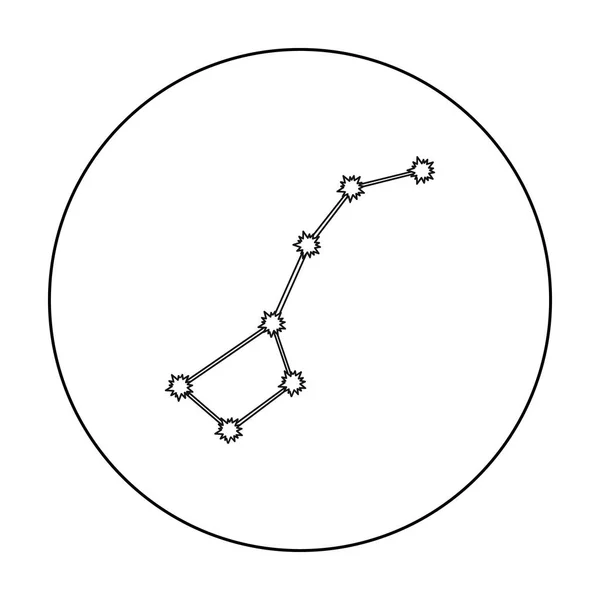 大熊星座图标在白色背景上孤立的轮廓样式。空间符号股票矢量图. — 图库矢量图片