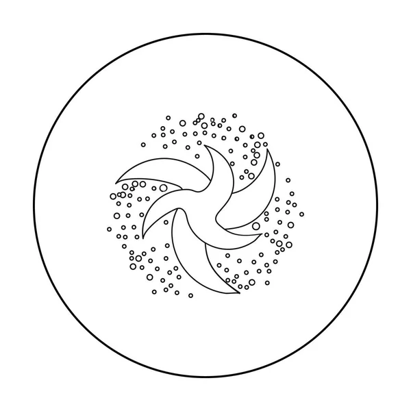 Icône de la Terre dans le style de contour isolé sur fond blanc. Image vectorielle de l'espace symbole stock . — Image vectorielle