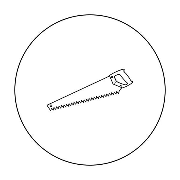 손 본 흰색 배경에 고립 개요 스타일에서 아이콘. 제재소와 목재 기호 주식 벡터 일러스트 레이 션. — 스톡 벡터