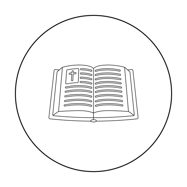 Ícone bíblico em estilo esboço isolado no fundo branco. Religião símbolo estoque vetor ilustração . — Vetor de Stock