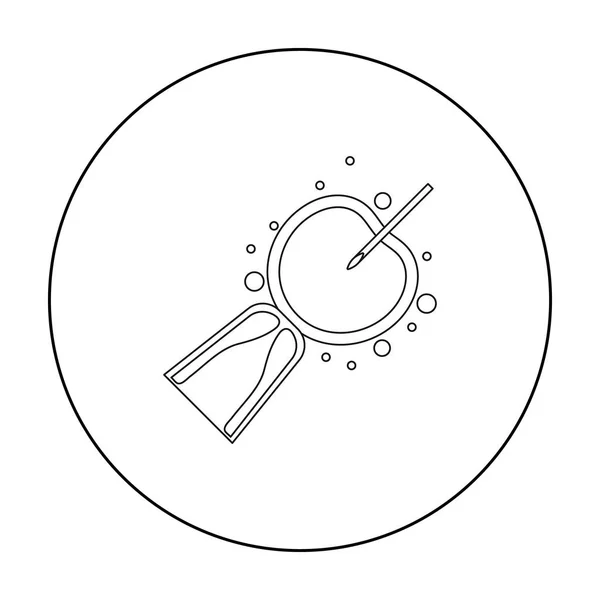 Symbol für künstliche Befruchtung im Umrissstil isoliert auf weißem Hintergrund. Schwangerschaft Symbol Aktienvektor Illustration. — Stockvektor