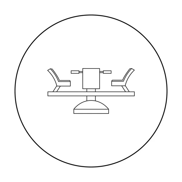 Karussell-Symbol im Umrissstil isoliert auf weißem Hintergrund. Spielen Garten Symbol Lager Vektor Illustration. — Stockvektor