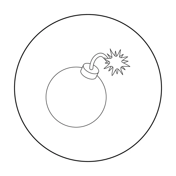 Ícone de granada pirata em estilo esboço isolado no fundo branco. Piratas símbolo estoque vetor ilustração . — Vetor de Stock