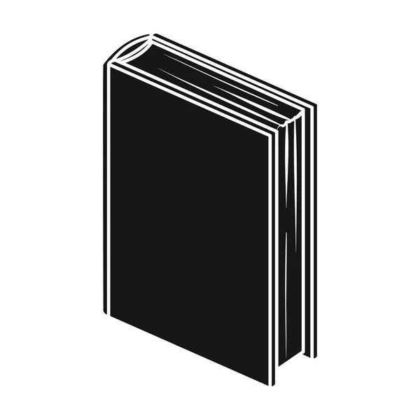 Icona del libro in piedi viola in stile nero isolato su sfondo bianco. Libri simbolo stock vettoriale illustrazione . — Vettoriale Stock