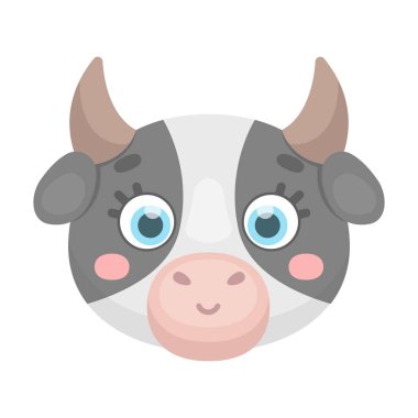 İnek namlu simgesi beyaz arka plan üzerinde izole karikatür tarzı. Hayvan namlu sembol stok vektör çizim.