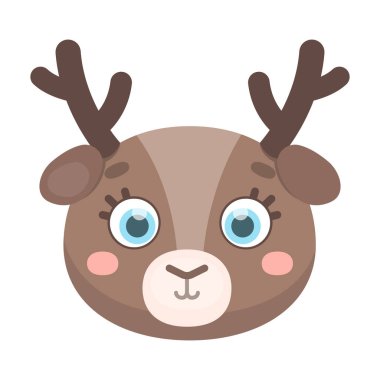 Geyik simgesi beyaz arka plan üzerinde izole karikatür tarzı namlu. Hayvan namlu sembol stok vektör çizim.