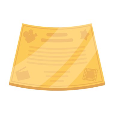 Film en iyi ana rolü için bronz sertifikası. Karikatür tarzı vektör simge stok çizimde tek simge Film Ödülleri.