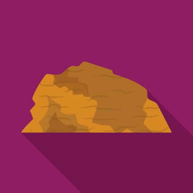 Sandy törenle vahşi batı. Kum dağlarında. Dağları çölde. Farklı dağlar düz stil vektör simge stok çizim simgesini tek.