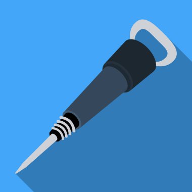 Demir kırıcı. Kayalar vurma için çekiç. Aracı madenci. Benim düz stil vektör simge stok çizimde sanayi tek simge.