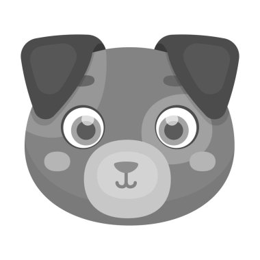 Tek renkli stil beyaz arka plan üzerinde izole köpek namlu simgesini. Hayvan namlu sembol stok vektör çizim.