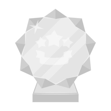 Bir yıldız şeklinde kristal kupa. Yetenek Yarışması'nda en iyi şarkı dalında Ödülü. Tek tek renkli stil vektör simge stok çizim simgesini Ödülleri ve kupa.