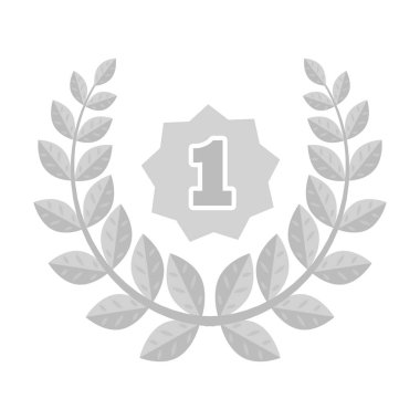 Metal altın bir çelenk. Birincilik Ödülü. Tek tek renkli stil vektör simge stok çizim simgesini Ödülleri ve kupa.