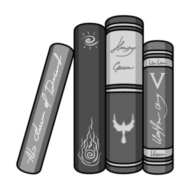 Tek renkli stil beyaz arka plan üzerinde izole kitap simgesini ayakta. Kitaplar sembol stok vektör çizim.