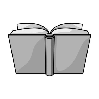 Tek renkli stil beyaz arka plan üzerinde izole mavi açık kitap simgesini. Kitaplar sembol stok vektör çizim.