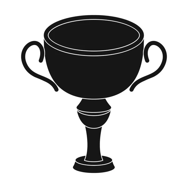 Ασημένιο βραβείο νικητής του διαγωνισμού. Το Κύπελλο για τη δεύτερη θέση. Βραβεία και τρόπαια ενιαία εικόνα σε στυλ μαύρο σύμβολο διάνυσμα απόθεμα ενδεικτικά. — Διανυσματικό Αρχείο