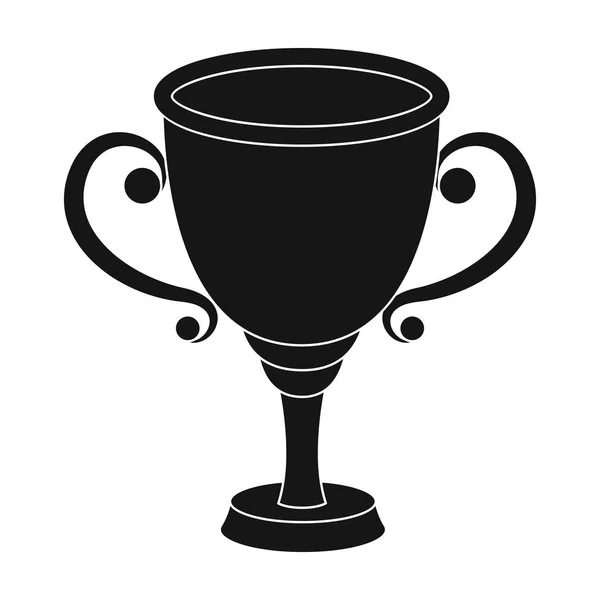 Gold Cup για την πρώτη θέση. Ο νικητής του διαγωνισμού αγωνιστικά. Βραβεία και τρόπαια ενιαία εικόνα σε στυλ μαύρο σύμβολο διάνυσμα απόθεμα ενδεικτικά. — Διανυσματικό Αρχείο