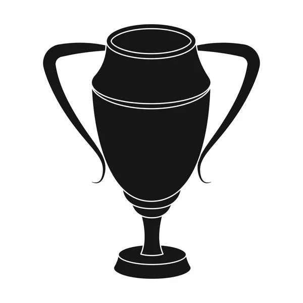 Ασημί Cup.Award ο νικητής του διαγωνισμού για τη δεύτερη θέση. Βραβεία και τρόπαια ενιαία εικόνα σε στυλ μαύρο σύμβολο διάνυσμα απόθεμα ενδεικτικά. — Διανυσματικό Αρχείο