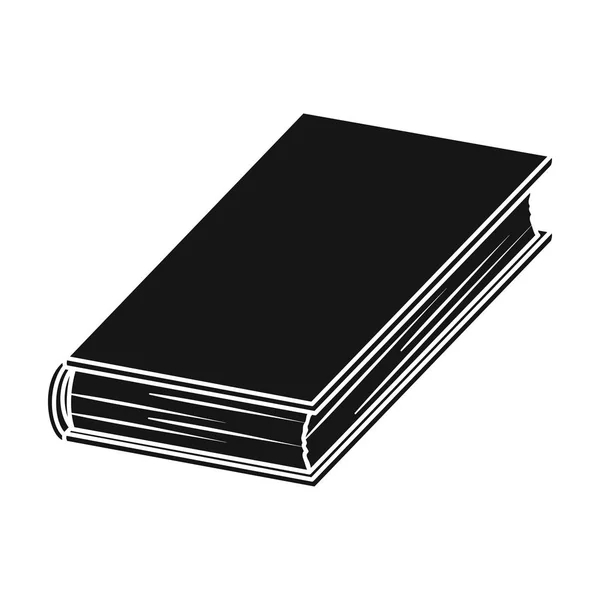 Ícone de livro preto em estilo preto isolado no fundo branco. Livros símbolo estoque vetor ilustração . — Vetor de Stock