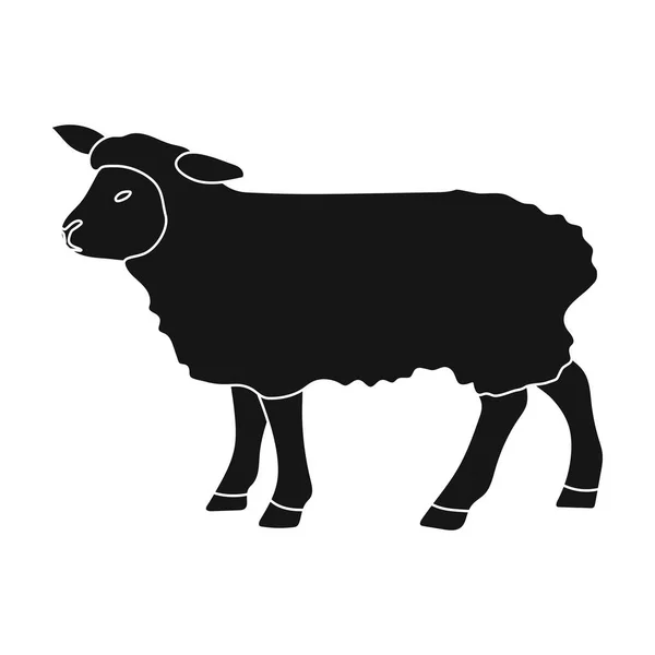 Sheep icon in black style isolated on white background. Scotland country symbol stock vector illustration. — Stock Vector