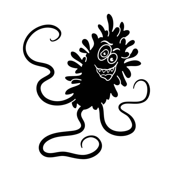 Icône de virus violet dans le style noir isolé sur fond blanc. Illustration vectorielle du symbole virus et bactéries . — Image vectorielle