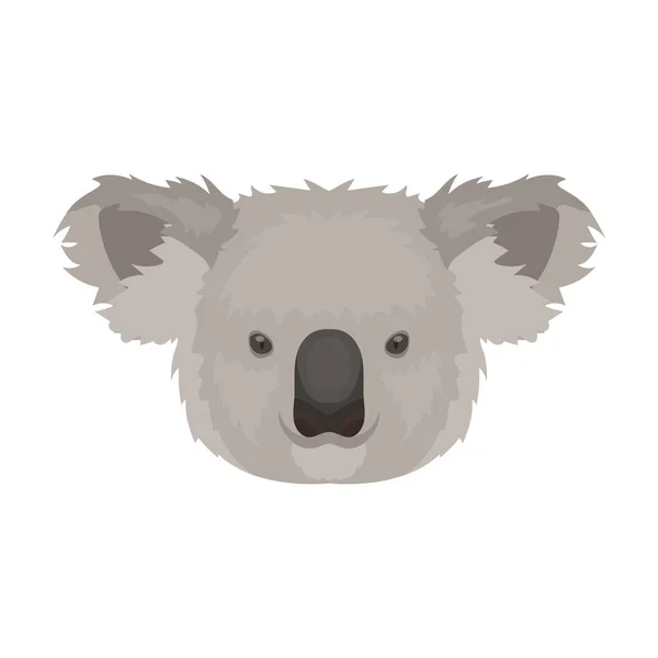 Koala εικονίδιο σε ύφος κινούμενων σχεδίων που απομονώνονται σε λευκό φόντο. Ρεαλιστική ζώα σύμβολο εικονογράφηση διάνυσμα απόθεμα. — Διανυσματικό Αρχείο