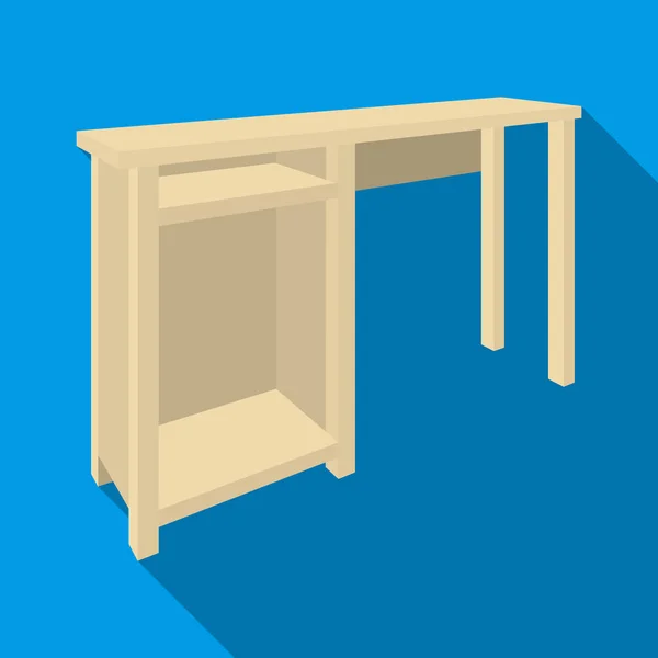 Piernas de tabla de madera.Tabla para dibujar pictures.Table con el icono del boceto de los cajones para la infografía, el Web site o la aplicación. . — Archivo Imágenes Vectoriales