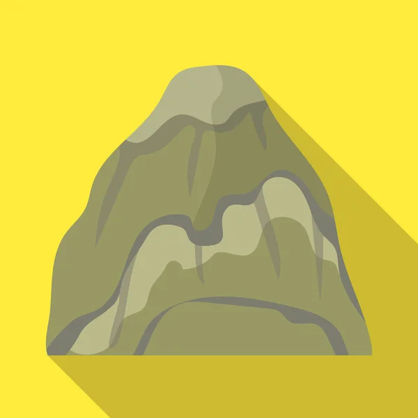 Grausteinberg. ein berg, in dem minerale abgebaut wurden.verschiedene berge einzelnes symbol im flachen stil vektorsymbol stock illustration. — Stockvektor