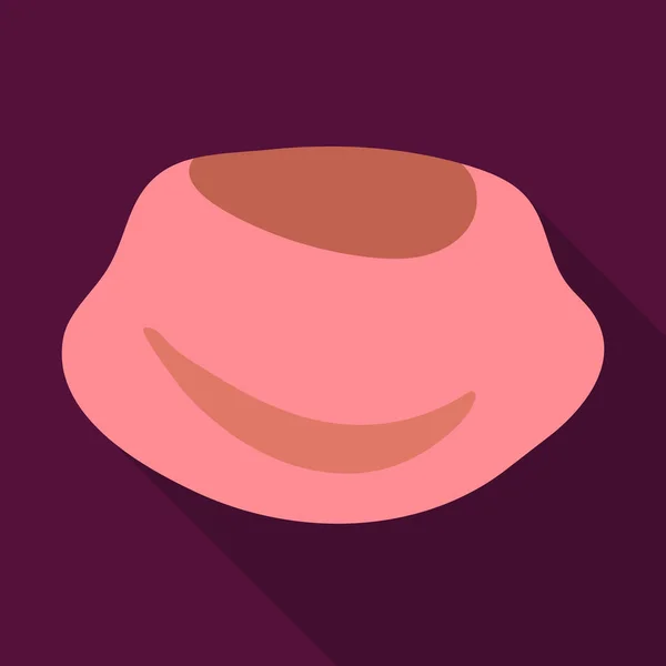 Bufanda de seda rosa pálido para las mujeres bajo el abrigo.Tallados y chales icono único en el estilo plano vector símbolo stock illustration . — Archivo Imágenes Vectoriales