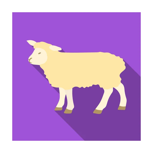 Icône de mouton en style plat isolé sur fond blanc. Écosse pays symbole illustration vectorielle de stock . — Image vectorielle