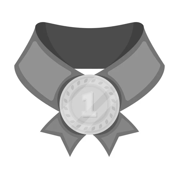 Médaille du médaillé.Prix et trophées icône unique dans le style monochrome vectoriel symbole illustration stock . — Image vectorielle