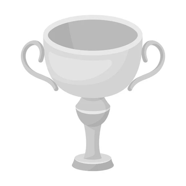Silver award-vinnare av tävlingen. Cupen för andra plats. Utmärkelser och troféer enda ikonen i svartvit stil vektor symbol stock illustration. — Stock vektor
