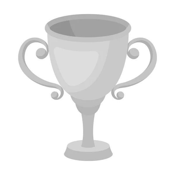 Gold Cup for the first place.The award winner of the racing competition.Awards and trophies single icon in monochrome style vector symbol stock illustration. - Stok Vektor