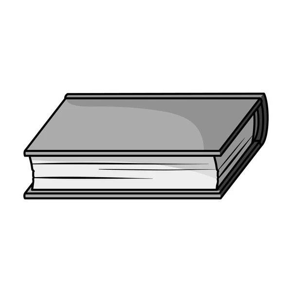 Icono de libro verde en estilo monocromo aislado sobre fondo blanco. Libros símbolo stock vector ilustración . — Vector de stock