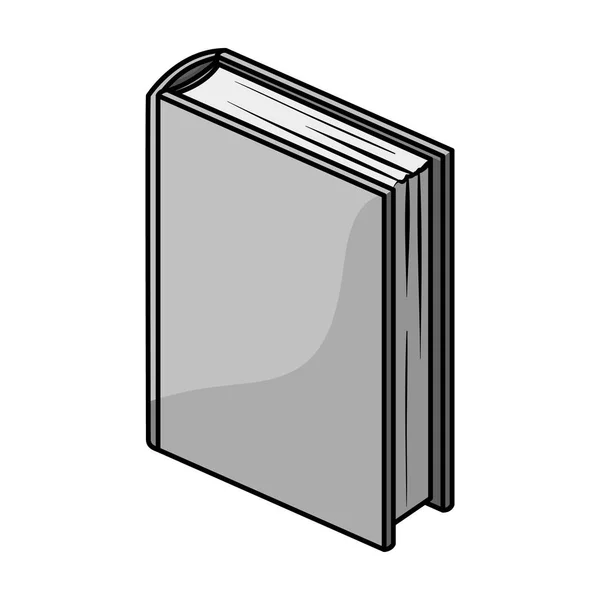 Icono de libro de pie púrpura en estilo monocromo aislado sobre fondo blanco. Libros símbolo stock vector ilustración . — Vector de stock