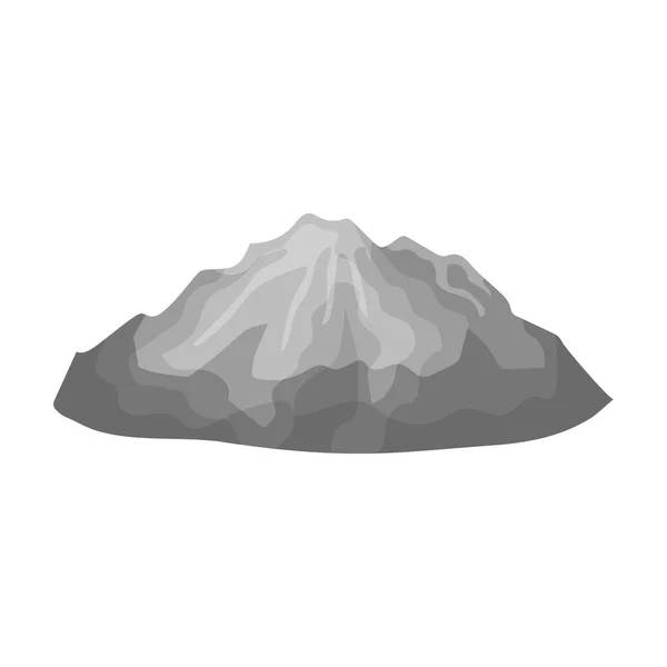 Montañas verdes.Montaña con nieve.Diferentes montañas solo icono en el estilo monocromo vector símbolo stock illustration . — Archivo Imágenes Vectoriales
