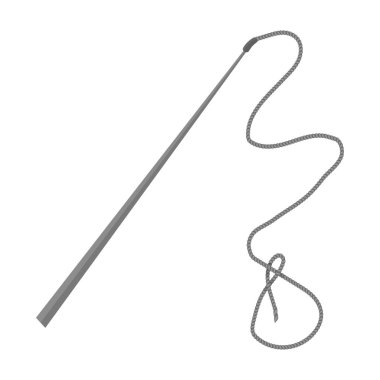 Moğol kırbaç. Kırbaç sığır hayvan sürüsü için var. Moğolistan tek simge tek renkli stil vektör simge stok çizimde.