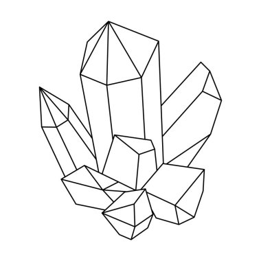 Mavi mineral. Kristal, bir kasaba olan madende üretti. Benim sanayi tek simge anahat stili vektör simge stok çizimde.