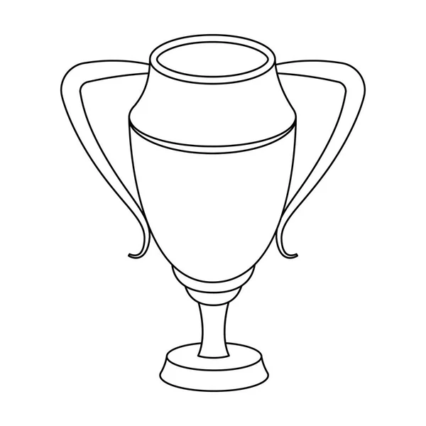 Silver Cup.Award - победитель конкурса на второе место. Награды и трофеи одиночной иконки в наброске символов векторного стиля иллюстрации . — стоковый вектор