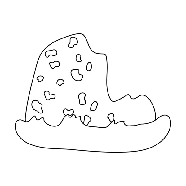 La montaña, que se encuentra en userage sea.mountain que se lava por el océano.Diferentes montañas icono único en el estilo de contorno símbolo vectorial stock illustration . — Archivo Imágenes Vectoriales