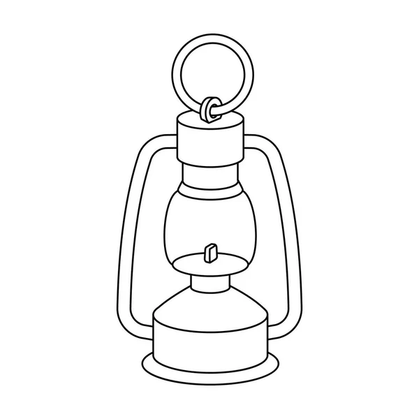 Um lamp.The gás dispositivo de iluminação de miners.Mine Indústria ícone único no estilo esboço símbolo vetorial ilustração estoque . — Vetor de Stock