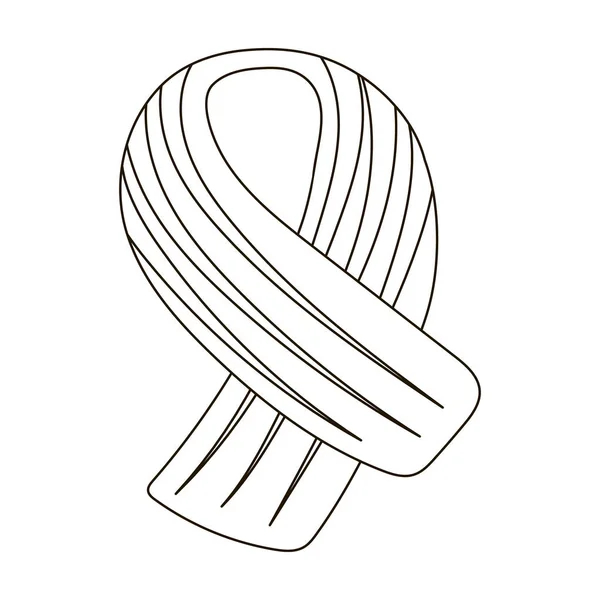 Sciarpa arancione invernale per donne e uomini.Sciarpe e scialli singola icona in stile contorno vettoriale simbolo stock illustrazione . — Vettoriale Stock