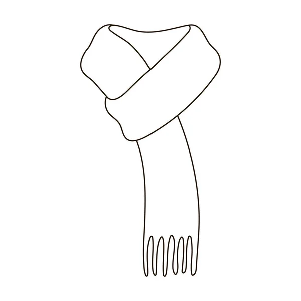 Cachecol de lã quente rosa em ropes.Scarves e xales ícone único no estilo esboço símbolo vetorial ilustração estoque . —  Vetores de Stock