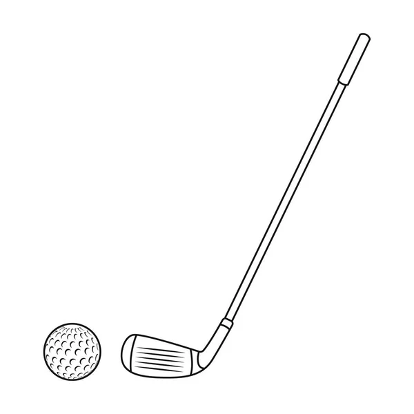 Golf icon in outline style isolated on white background. Scotland country symbol stock vector illustration. — Stock Vector