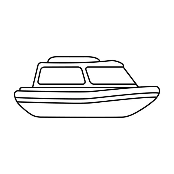 Orange rescue boat.Boat to rescue the drowning persons.Ship and water transport single icon in outline style vector symbol stock illustration. — Stock Vector